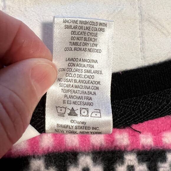 Disney Minnie Mouse Pajamas Night Shirt Pink Fleece PJs size L - Picture 9 of 9